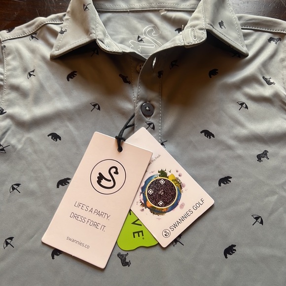 Swannies Juniors Legend Polo Slate XS Boys Youth Y6/7 - Picture 2 of 6